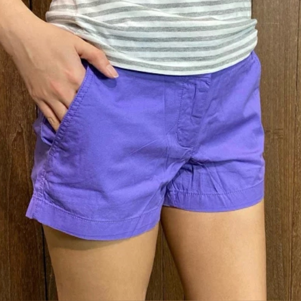 NWOT J. Crew Cotton Purple Shorts
